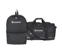 Guinness Backpack & Large Holdall Bundle - Official 2 Piece Travel Set | 15” Laptop Backpack + Water-Resistant Duffel Bag (59x31x29cm) | Lightweight Luggage for Gym, Work & Weekend Trips