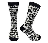 Guinness Bamboo Socks - Black & Cream All-Over Logo One Size Socks