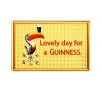 Guinness Bar Mats for Countertop - 18x12 Inches, with Iconic Gilroy Lovely Day for a Guinness Retro Toucan