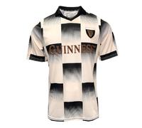 Guinness Black and Cream Check Retro Performance Sports Shirt (UK, Alpha, S, Regular, Regular)
