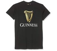 Guinness Black Classic T-Shirt with an Irish Gold Harp Design (S-XXXL)