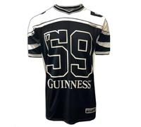 Guinness Black & Cream American Football Jersey (UK, Alpha, M, Regular, Regular, Black & Cream)