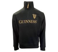 Guinness Black Emblem 1/4 Zip Sweatshirt (Medium)