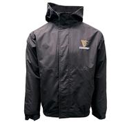 Guinness Black Harp Fleece Lined Jacket (UK, Alpha, 3XL, Regular, Regular)