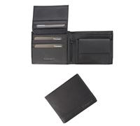 Guinness® Black Leather Wallet with Coin Pocket - RFID Blocking, 7 Card Slots, Zipped Pocket, Men’s Bi-Fold Wallet, Stylish & Durable Genuine Leather - Official Merchandise