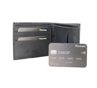 Guinness® Black Leather Wallet with Zipped Coin Pocket - RFID Blocking, Secure Card Slots, Men’s Bi-Fold Wallet, Stylish & Durable Genuine Leather - Official Merchandise