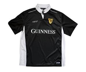 Guinness Black/White Performance Short Sleeve Rugby Shirt (Medium)