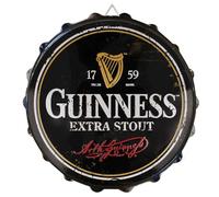 Guinness Bottle Cap Metal Sign - Label Design (28cm x 28cm)