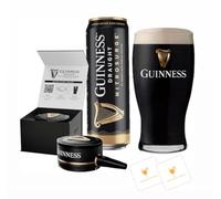 Guinness Celebration Spirits Starter Bundle Pack with Stout Beer 558ml | 4.1% ABV Can | Nitrosurge Pouring Device, Pint Glass & 2 Branded Beer Mats