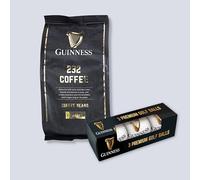 Guinness Coffee ‘232’ Brew Gift Set - 227g Roasted Coffee Beans & 3 Guinness Logo Golf Balls by Tiki Tonga Coffee Roasters