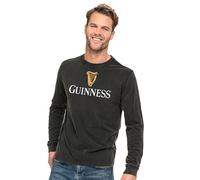 Guinness Distressed Trademark Label Harp Premium Sweater Black