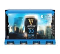 Guinness Draught 0.0 Alcohol Free Stout | 0% vol | 8 x 500ml | Notes of Sweet Malt & Hop Bitterness | Dark Ruby Red Beer | Creamy Head | Hints of Chocolate & Coffee | Rugby's Favourite Beer