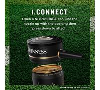 Guinness Draught Nitrosurge | 4.1% vol | 10x558ml Beer Cans | Perfect Pub Pour at Home | Match Day Beer | Celebrate the Football This Summer | Device
