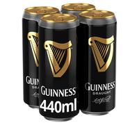 Guinness Draught Stout, 4 x 440ml Cans