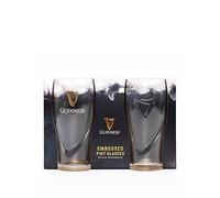 Guinness Embossed Pint Glass Duo