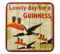 Guinness Flying Toucans Cork Backed Drinks mat/Coaster 100mm x 100mm (sg)