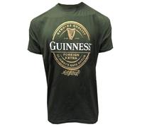 Guinness Foreign Extra Stout T-Shirt - Classic Green Beer Tee (UK, Alpha, M, Regular, Regular, Bottle Green)