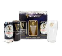 Guinness Gifts for Men, Beer Gift Set - Official Guinness 440ml Draught & Original 440ml Can and Pint Glass - Alcohol Gift Sets for Men, Gifts for Him, Dad Birthday Gifts, Christmas