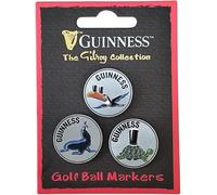 Guinness Gilroy Collection Golf Ball Markers - 3 Pack - Toucan, Sea Lion & Tortoise Designs