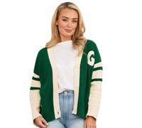 Guinness - Green & Cream Button Cardigan - G5242 (UK, Alpha, XL, Regular, Regular, Green)