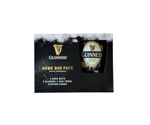 Guinness Home Bar Pack Label Pint Glasses | Playing Cards | Beer Mats | Bar Towel