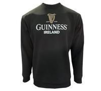 Guinness Ireland Black Sweatshirt With Gold Harp Design (UK, Alpha, S, Regular, Regular, Black)