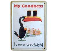 GUINNESS IRISH HAVE A SANDWICH Small Metal Tin Pub Sign