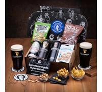 Guinness Irish Stout & Snack Hamper, With Official Guinness Glass, Birthday Beer Gift Set - Draught, Original & Murphy's 440ml Stout Hampers - Gift for Men by QWERTY Beer Box