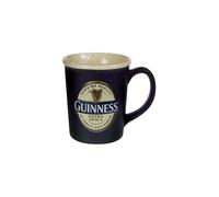 Guinness Large Black Embossed Label Mug - Ceramic Coffee and Tea Cup