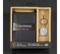 Guinness Leather Wallet with Bottle Opener Key Ring Set
