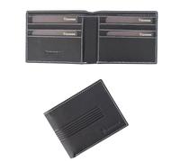Guinness Men’s Black Leather Wallet with RFID Blocking - Slim Bifold Card Holder with 6 Card Slots & Note Compartments - Official Merchandise Gift