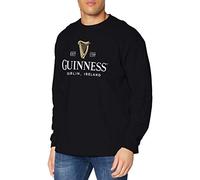 Guinness Men's Harp Long Sleeve Top T Shirt, Black, XXL UK