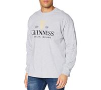 Guinness Men's Harp Long Sleeve Top T Shirt, Sport Grey, M UK