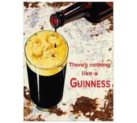 Guinness Metal Sign, "There's Nothing Like a Guinness" Vintage Pub Bar Plaque, Home Bar Decor, Gift (20 x 15 cm)