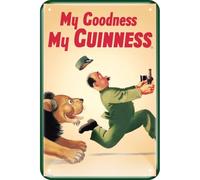 Guinness Metal Sign With Iconic Lion Design (20Cm X 30Cm)