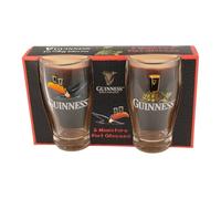 Guinness Mini Pint Glasses 2 Pack - Flying Toucan & Tortoise Design | Official Merchandise | Collectable Shot Glass Set