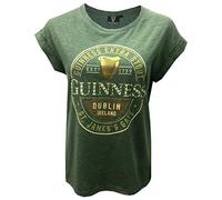 Guinness Moss Green Stud Label Ladies T-Shirt