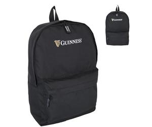 GUINNESS Official Backpack - 15" Laptop Bag (42x32x11cm) for Work, School or Daily Use | Lightweight Black Rucksack with Padded Straps Logo | Fits Most 15 Inch Laptops
