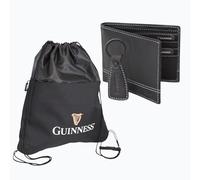 Guinness Official Gift Set - Leather Wallet & Key Fob with Water-Resistant Drawstring Bag | RFID Blocking, Genuine Leather, Licensed Merchandise for Men | Perfect Guinness Fan Gift