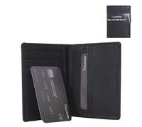 Guinness Official Leather Bifold Wallet for Men - RFID Blocking, 6 Card Slots, Note Compartment & 2 Hidden Pockets - Genuine Leather Credit Card Wallet - Black Stitch