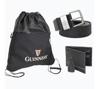 Guinness Official Men’s Gift Set - Leather Wallet, Key Fob & Adjustable Belt with Water-Resistant Drawstring Bag | RFID Blocking Genuine Leather | Premium Licensed Guinness Merchandise