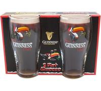 Guinness Official Merchandise Christmas Toucan 2 Pack Pint Glasses