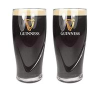 Guinness Official Merchandise Embossed Pint Beer Glass (Set of 2)