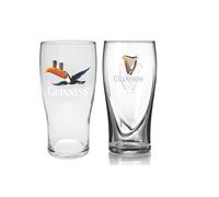 Guinness Official Merchandise Gravity and Toucan 2 Pack Pint Glasses, 20 ounces