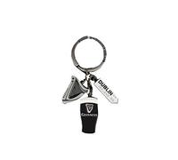 Guinness Official Multi-Charm Keyring With Dublin Sign, Harp And Pint Charms