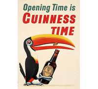 Guinness Old Vintage Metal Advertising Sign Plaque Beer Garden Bar Irish Stout (Size Large A4 (200x280mm))
