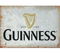Guinness Old Vintage Metal Advertising Sign Plaque Logo Beer Garden Bar Irish Stout (Size Small A5 (200x150mm))