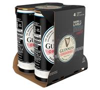 Guinness Original Extra Stout | 4.2% vol | 4 x 440ml Beer Cans| Medium & Balanced | Bitter & Sweet