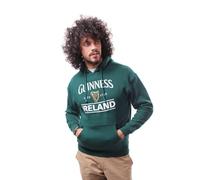 Guinness Pullover Hoodie With Guinness Logo & Ireland Print, Forest Green Colour, Green, L