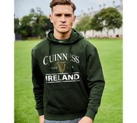 Guinness Official Merchandise Guinness Pullover Hoodie With Guinness Logo & Ireland Print, Green Green, S